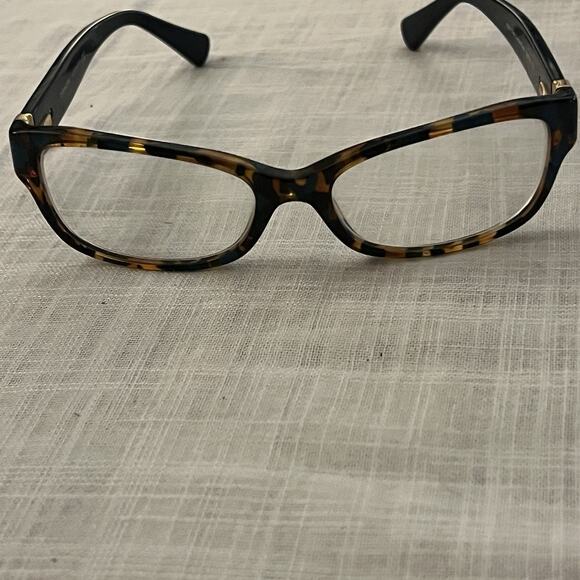 Coach Eyeglasses HC6078 5337 Teal Confetti/Teal Rectangular Frame 52[]16 135 - Picture 1 of 12